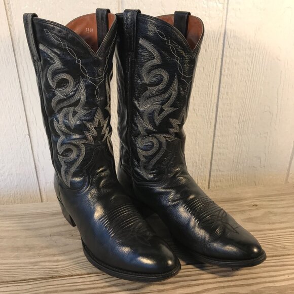Dan Post Other - Dan Post Mens Black Leather Milwaukee Cowboy Western Boots Sz 10.5 EW DP2110R